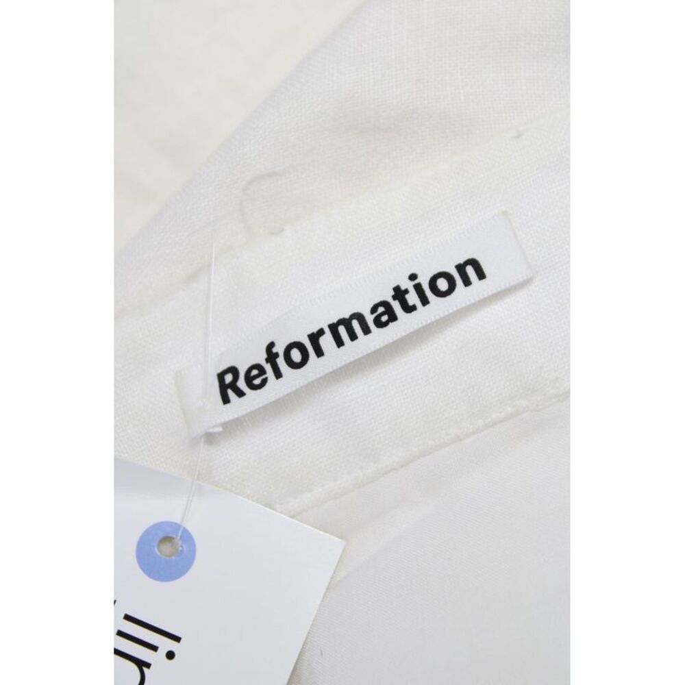 Reformation Womens A-Line White Linen Midi Skirt Size 4 - Picture 5 of 5